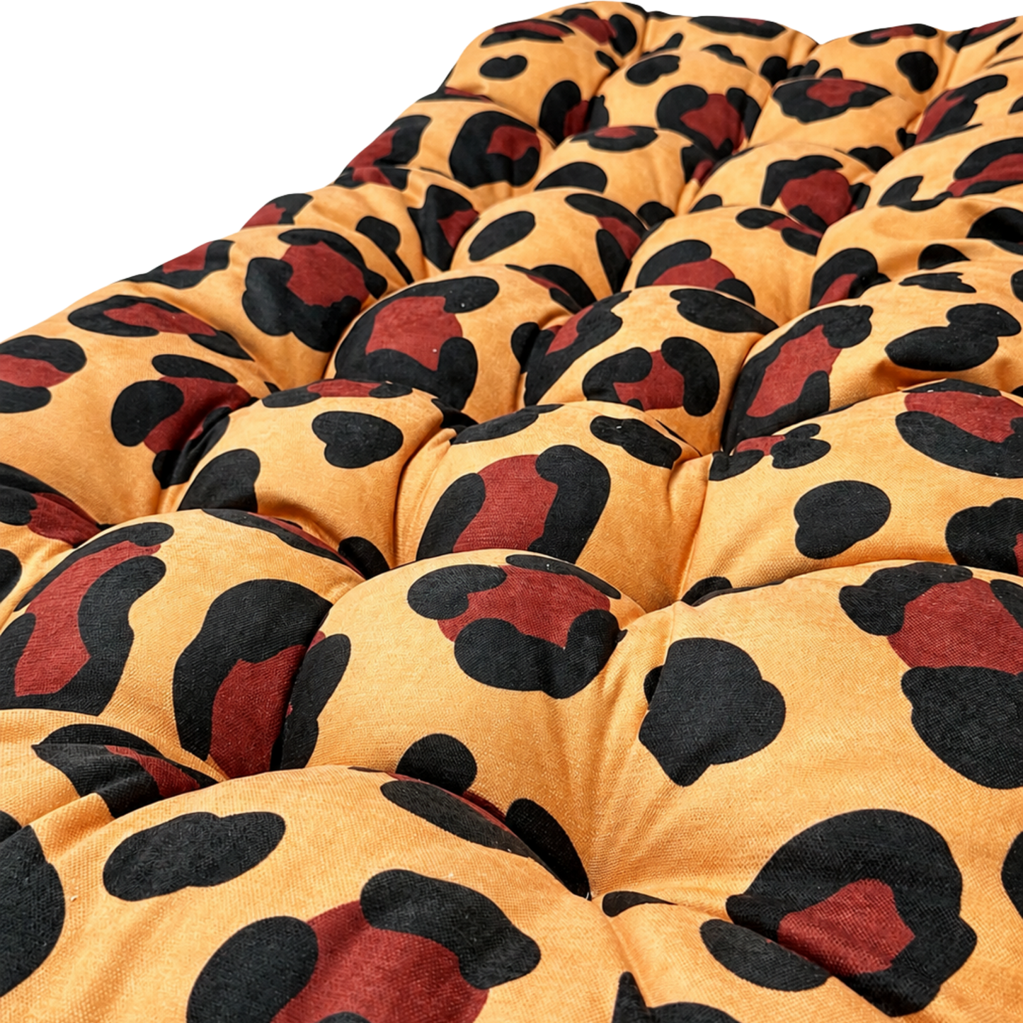 Quilted Kids' Floor Cushion | Play & Relaxation Mat | Leopard | 3 Sizes Available