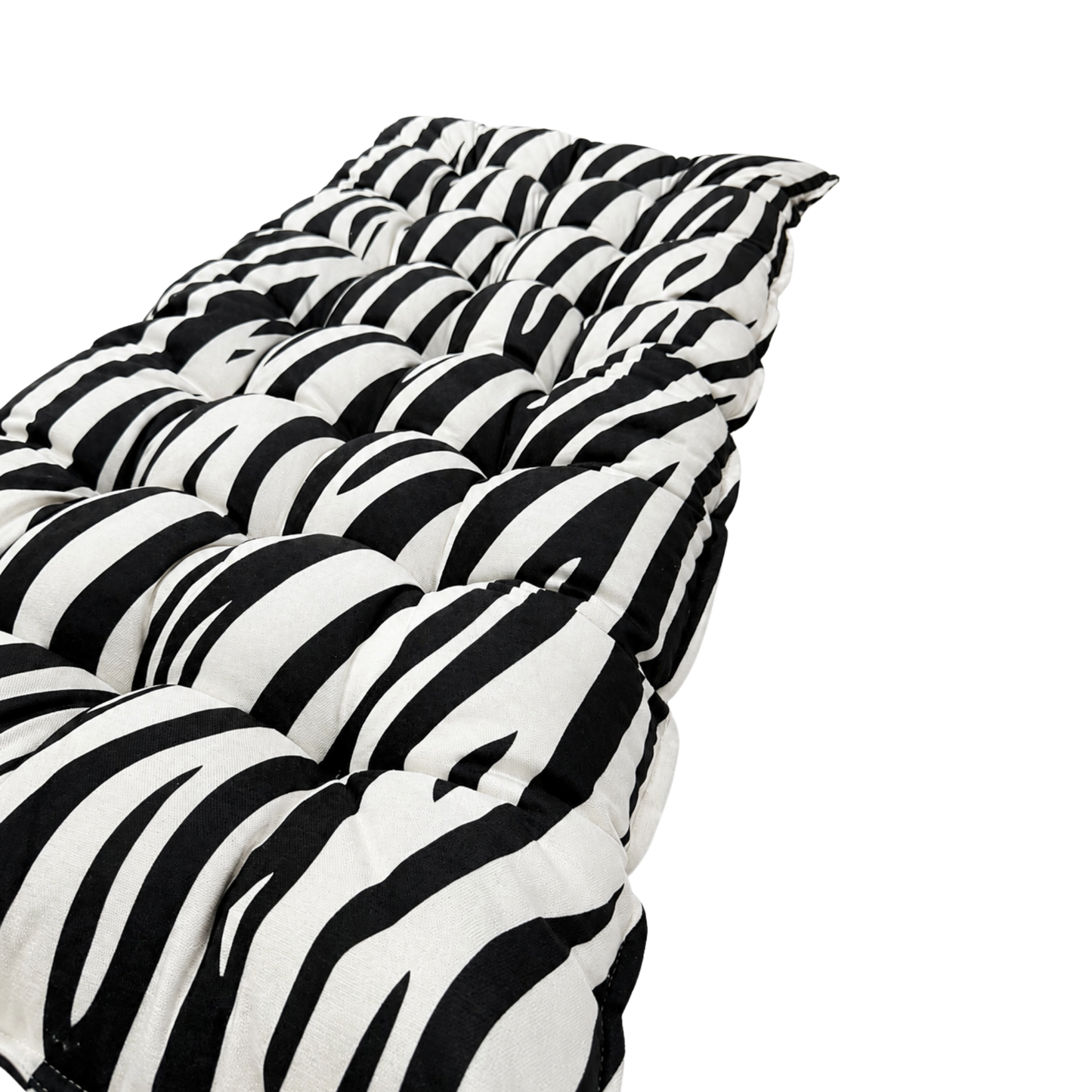 Quilted Kids' Floor Cushion | Play & Relaxation Mat | Zebra | 3 Sizes Available