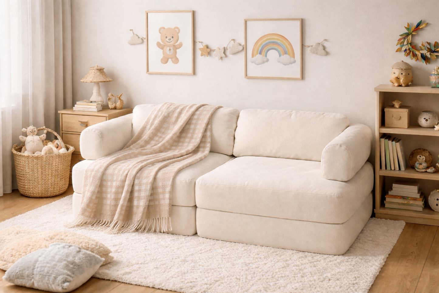 Modular Sofa for Children Beige