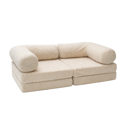 HoneyHug Soft Modular Sofa for Children – Teddy Cream