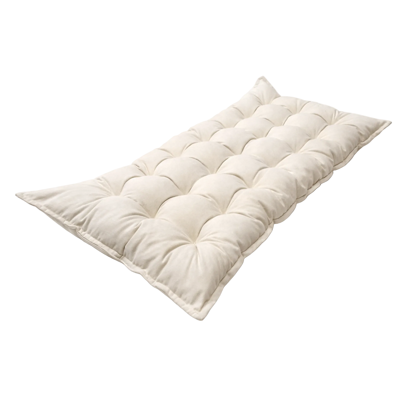 Quilted Kids' Floor Cushion | Play & Relaxation Mat | Beige | 3 Sizes Available