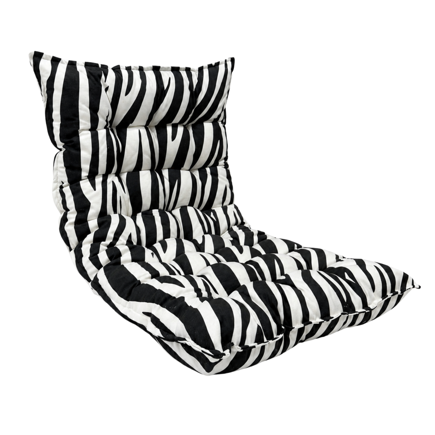 Quilted Kids' Floor Cushion | Play & Relaxation Mat | Zebra | 3 Sizes Available