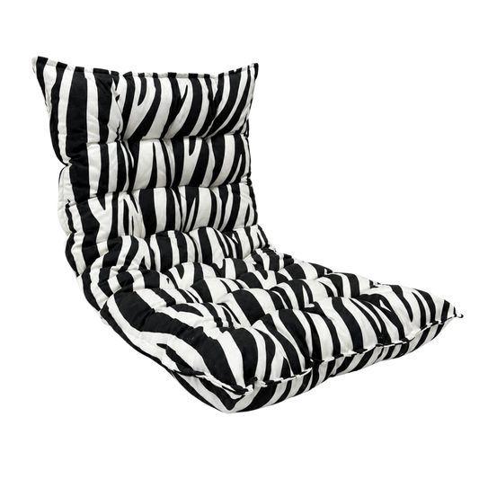 Quilted Kids' Floor Cushion | Play & Relaxation Mat | Zebra | 3 Sizes Available