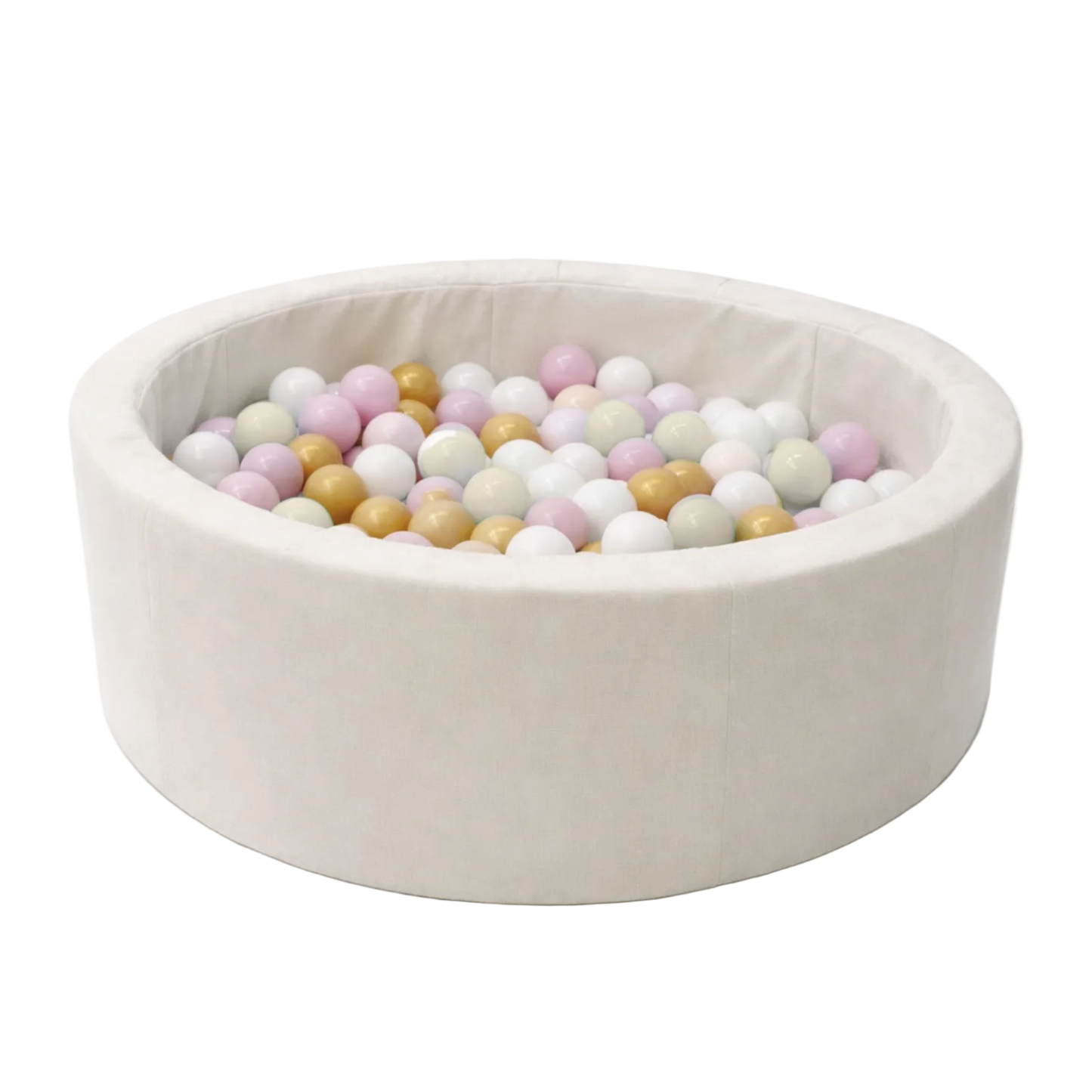 Foam Ball Pit for Child | Beige | 200 Balls Beige/White/Mint/Pastel Pink