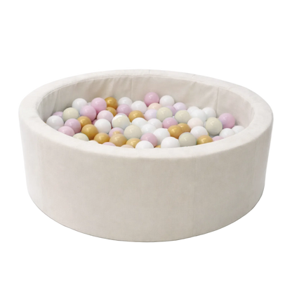 Foam Ball Pit for Child | Beige | 200 Balls Beige/White/Mint/Pastel Pink