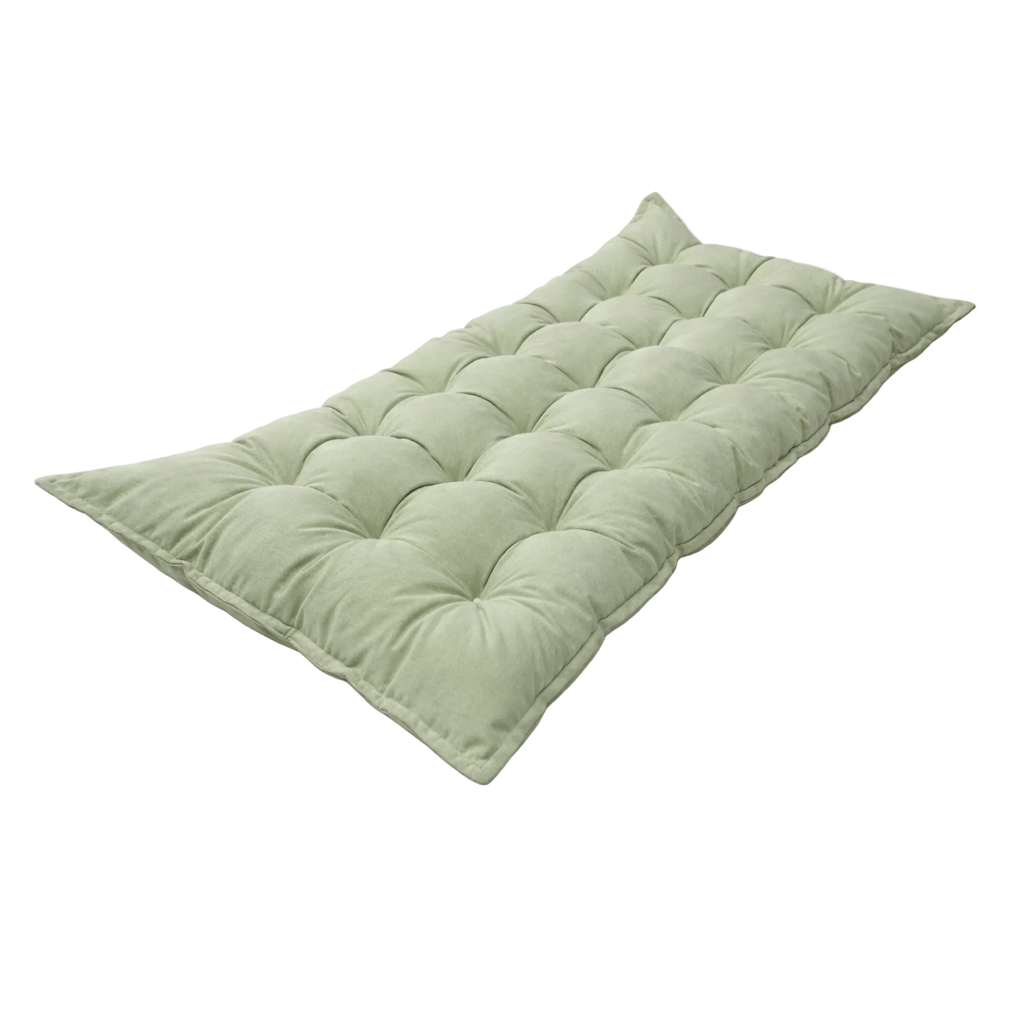 Quilted Kids' Floor Cushion | Play & Relaxation Mat | Green | 3 Sizes Available