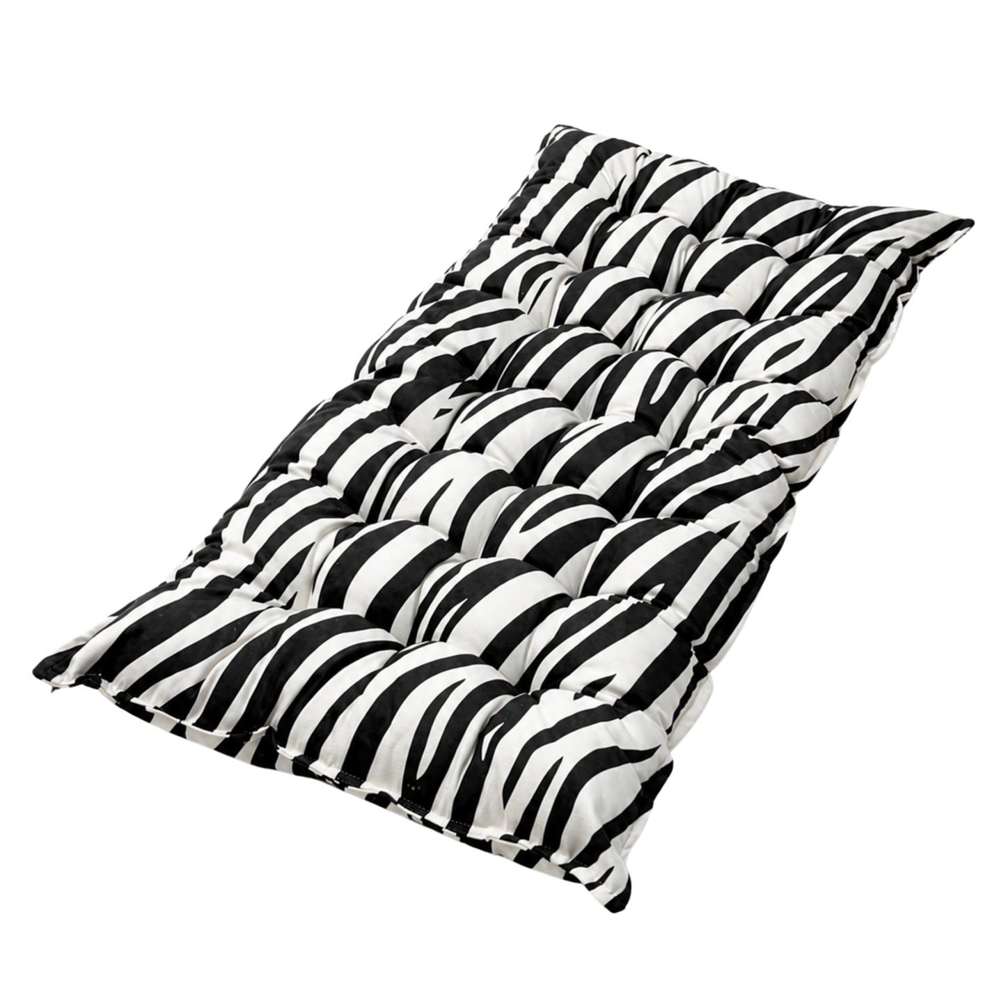 Quilted Kids' Floor Cushion | Play & Relaxation Mat | Zebra | 3 Sizes Available