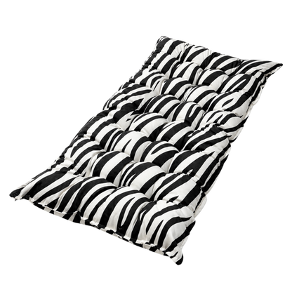 Quilted Kids' Floor Cushion | Play & Relaxation Mat | Zebra | 3 Sizes Available