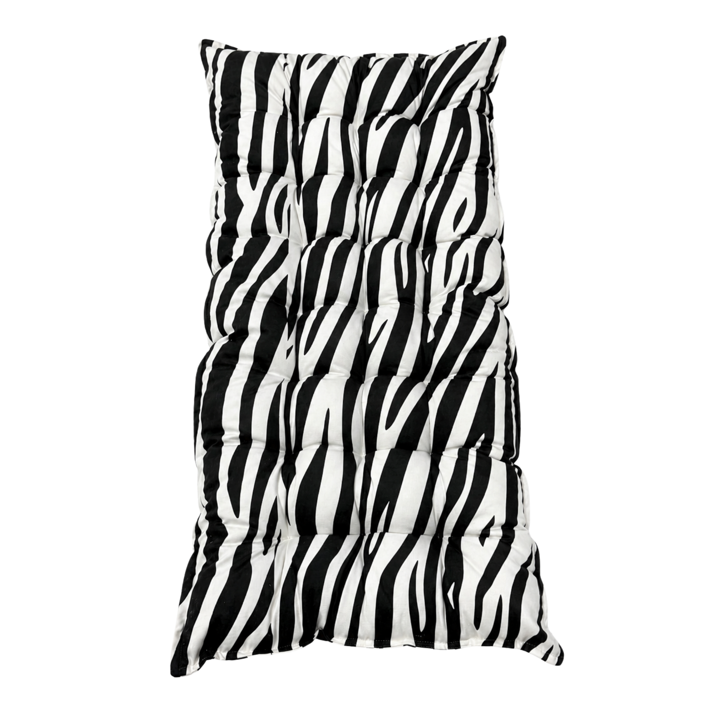 Quilted Kids' Floor Cushion | Play & Relaxation Mat | Zebra | 3 Sizes Available