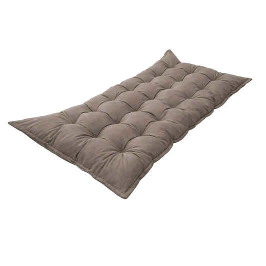 Quilted Kids' Floor Cushion | Play & Relaxation Mat | Brown | 3 Sizes Available