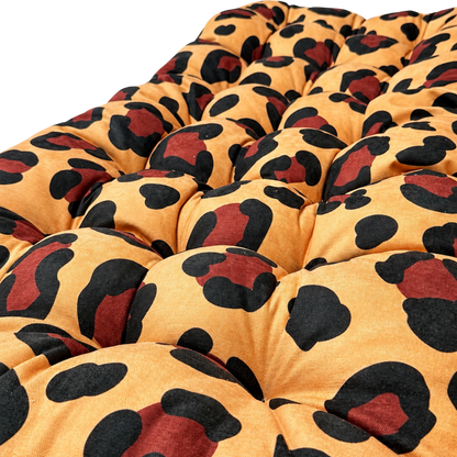 Quilted Kids' Floor Cushion | Play & Relaxation Mat | Leopard | 3 Sizes Available