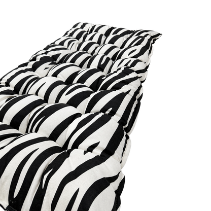 Quilted Kids' Floor Cushion | Play & Relaxation Mat | Zebra | 3 Sizes Available