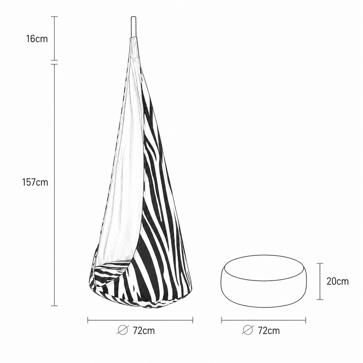 Kids' Cozy Cocoon Swing | Zebra Collection