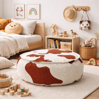 Bean Bag for Kids - Round | Cow